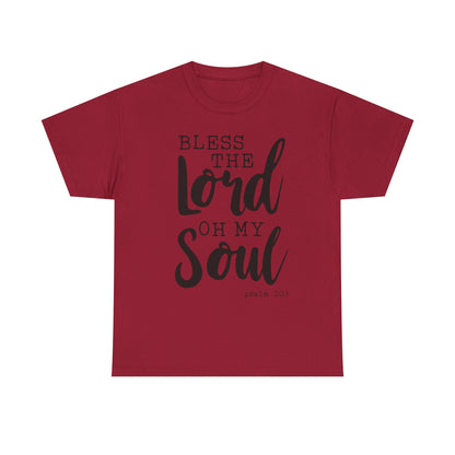 Bless the Lord Unisex Heavy Cotton Tee - Inspirational Christian Shirt