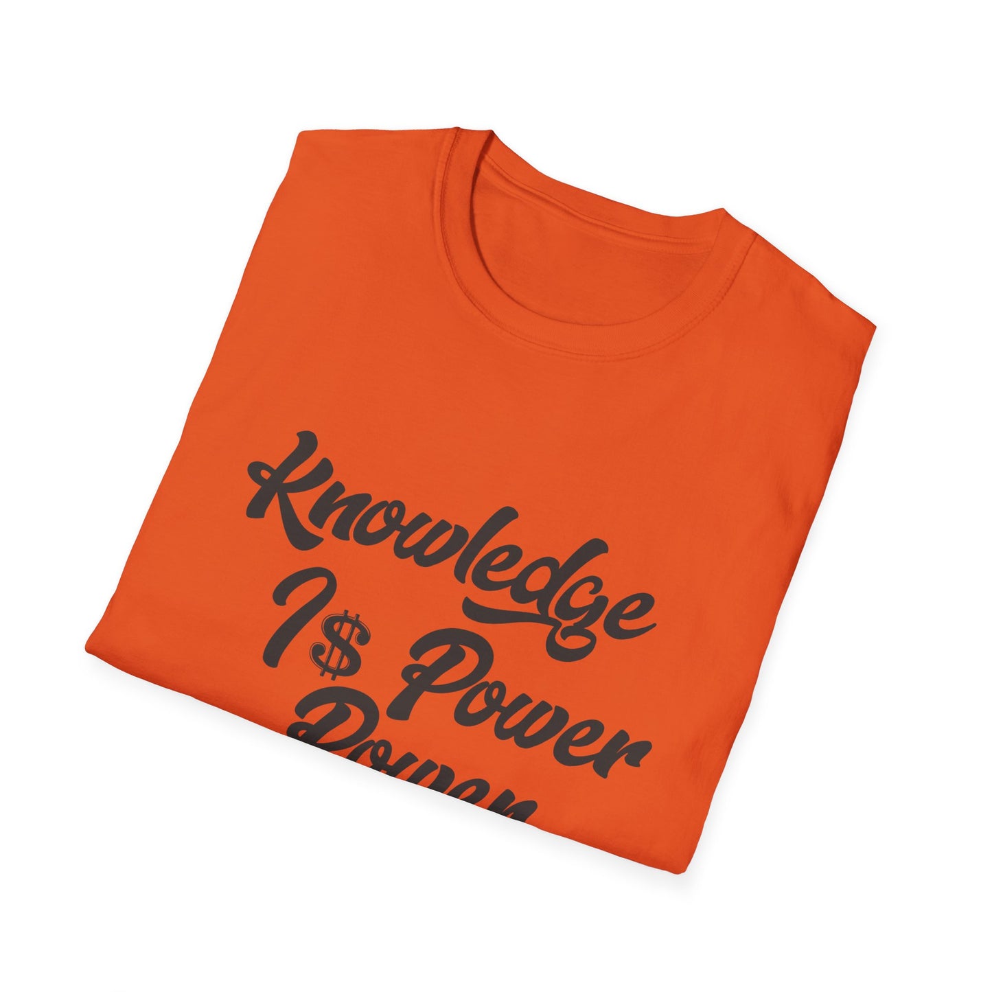 Knowledge Is Power Unisex Softstyle T-Shirt - Stylish Motivational Tee
