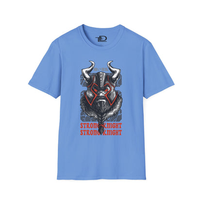 Bold Knight Graphic Tee, Unisex Softstyle T-Shirt, Strength Apparel, Casual Wear, Unique Gift, Core Style