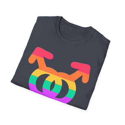 Gay Pride Unisex Softstyle T-Shirt | LGBTQ+ Pride Apparel, Festival Outfits, Gift for Allies, Rainbow Shirt