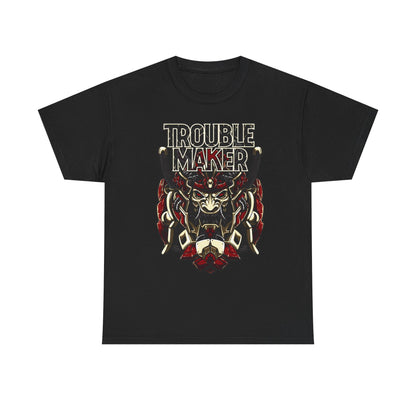 Trouble Maker Graphic Tee - Unisex Heavy Cotton Shirt for Rebels and Mischiefs