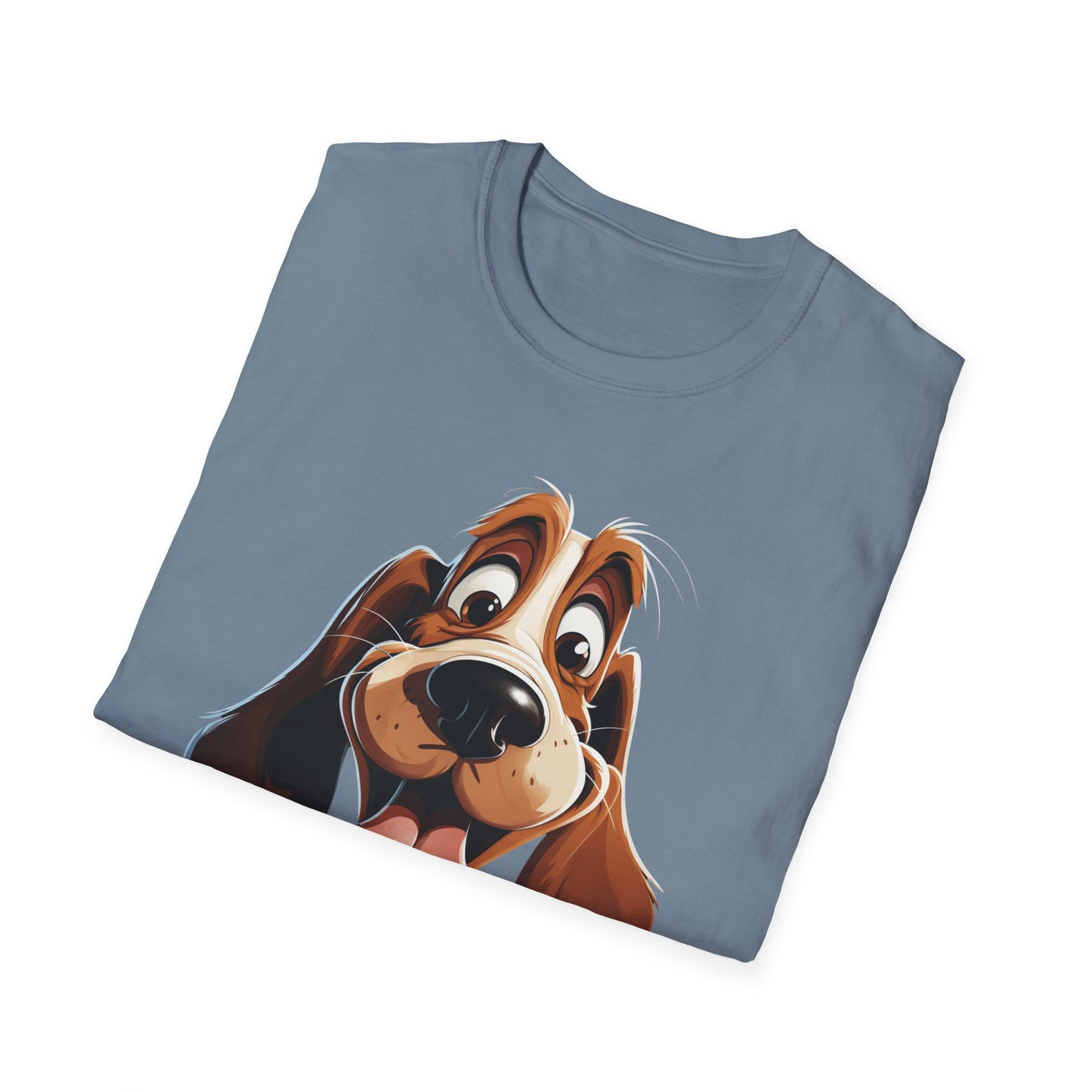 Cute Cartoon Dog Unisex Softstyle T-Shirt - Perfect for Pet Lovers