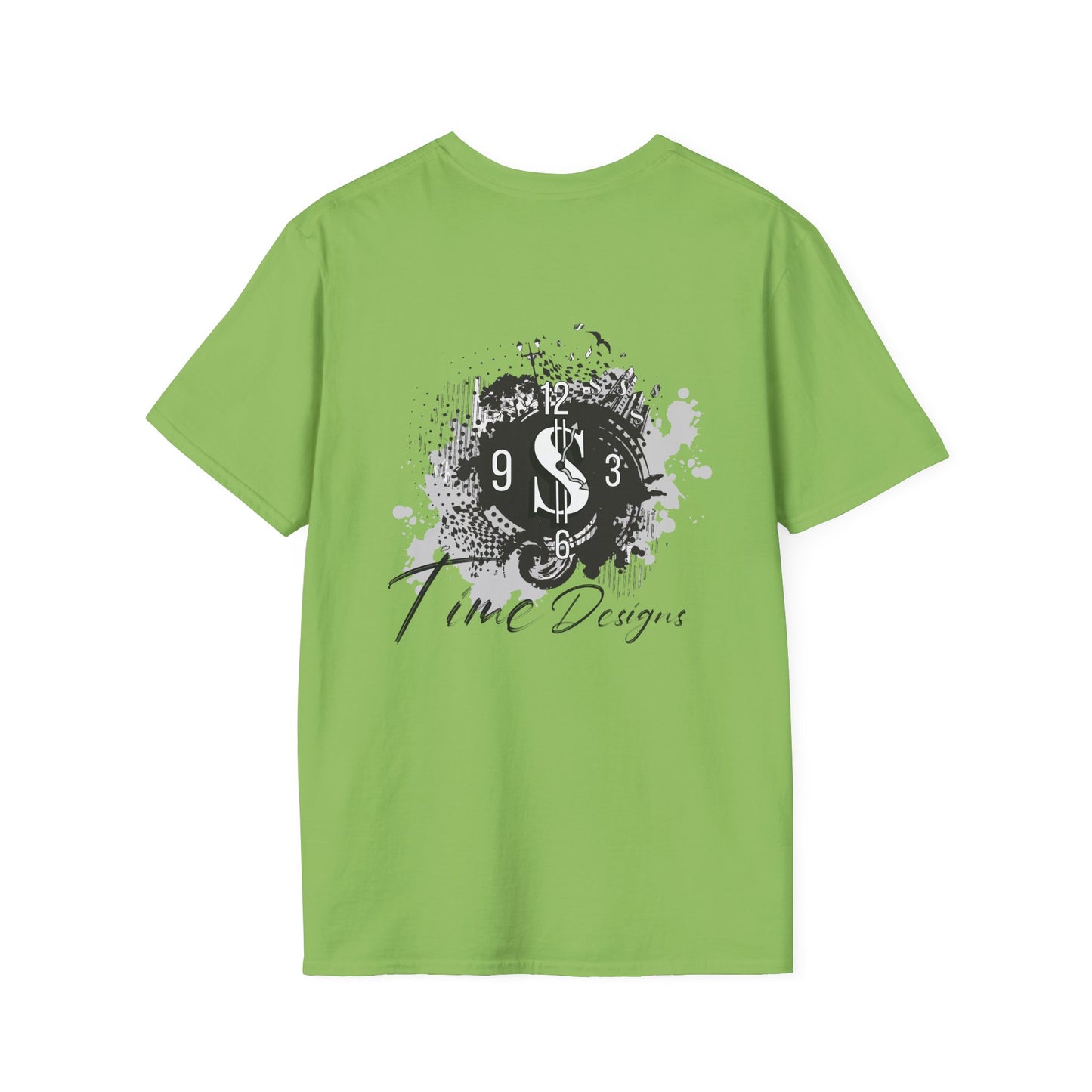 Inspirational Unisex Softstyle T-Shirt - "Time is Money" Statement Tee for Financial Motivators