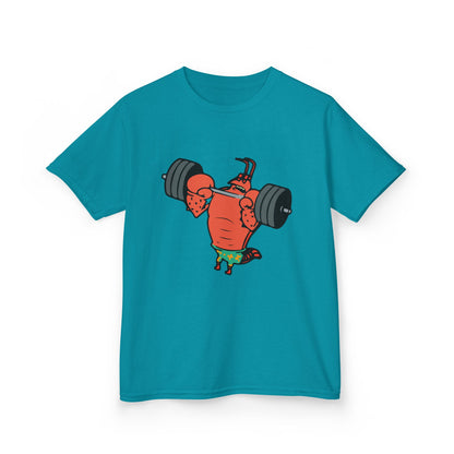 Kids Fitness Lobster Tee, Funny Kids T-Shirt, Gym Humor Tee, Nautical Theme Shirt, Gift for Young Athletes