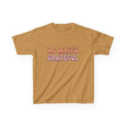 Kids Grateful Tee, Cute Kids Shirt, Positive Vibes T-Shirt, Gratitude Apparel, Gifts for Kids, Everyday Wear, Birthday Gift