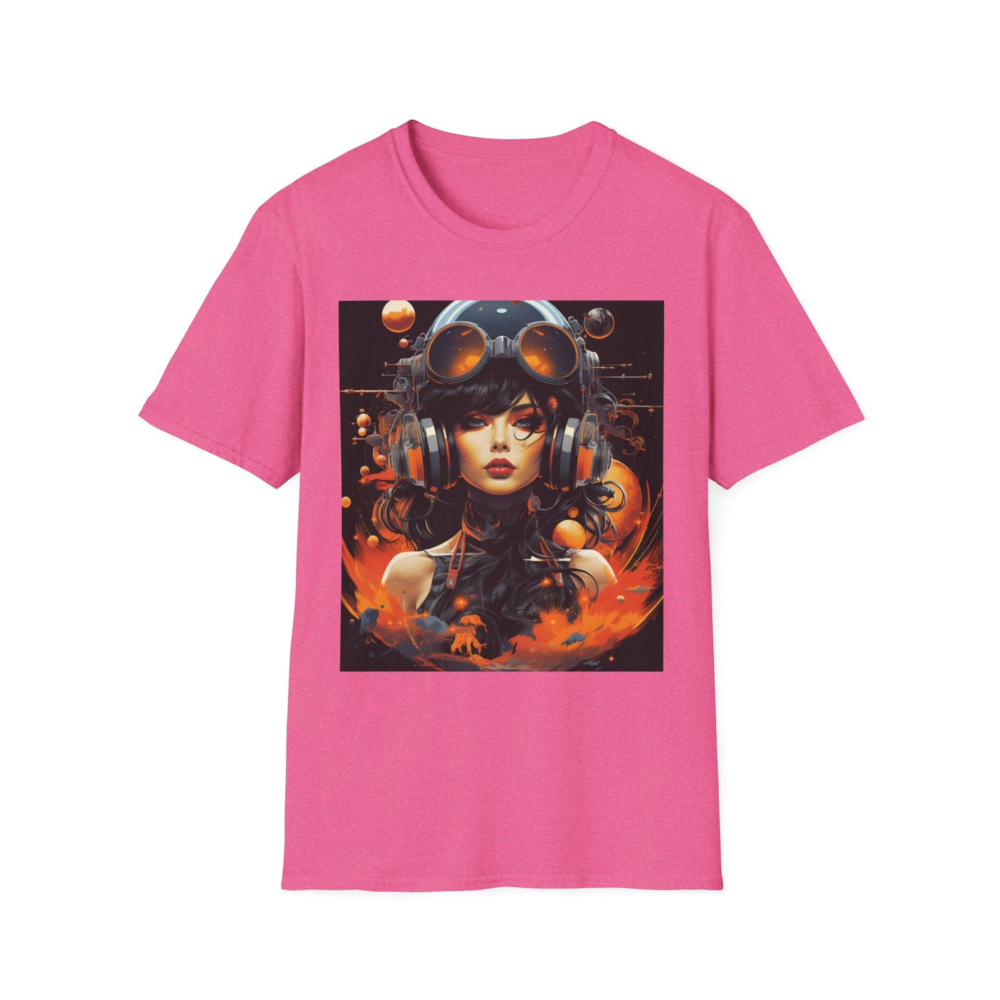 Bold Graphic Unisex T-Shirt - Retro Space Girl Design