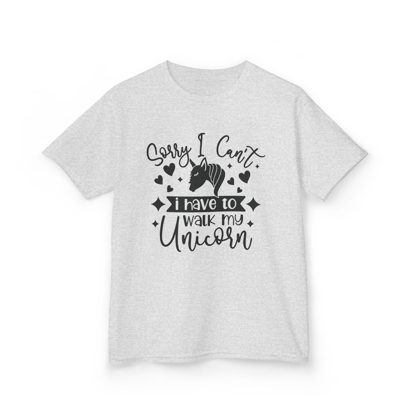 Funny Kids Unicorn Tee - "Sorry I Can't, I Have to Walk My Unicorn"