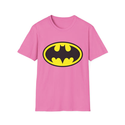 Batman Logo Unisex Softstyle T-Shirt | Fun Graphic Tee for Fans | Perfect Gift for Birthdays, Comic Con, Halloween