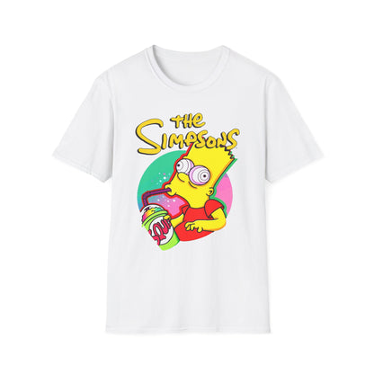 Funny Bart Simpson Unisex Softstyle T-Shirt - Retro Cartoon Tee