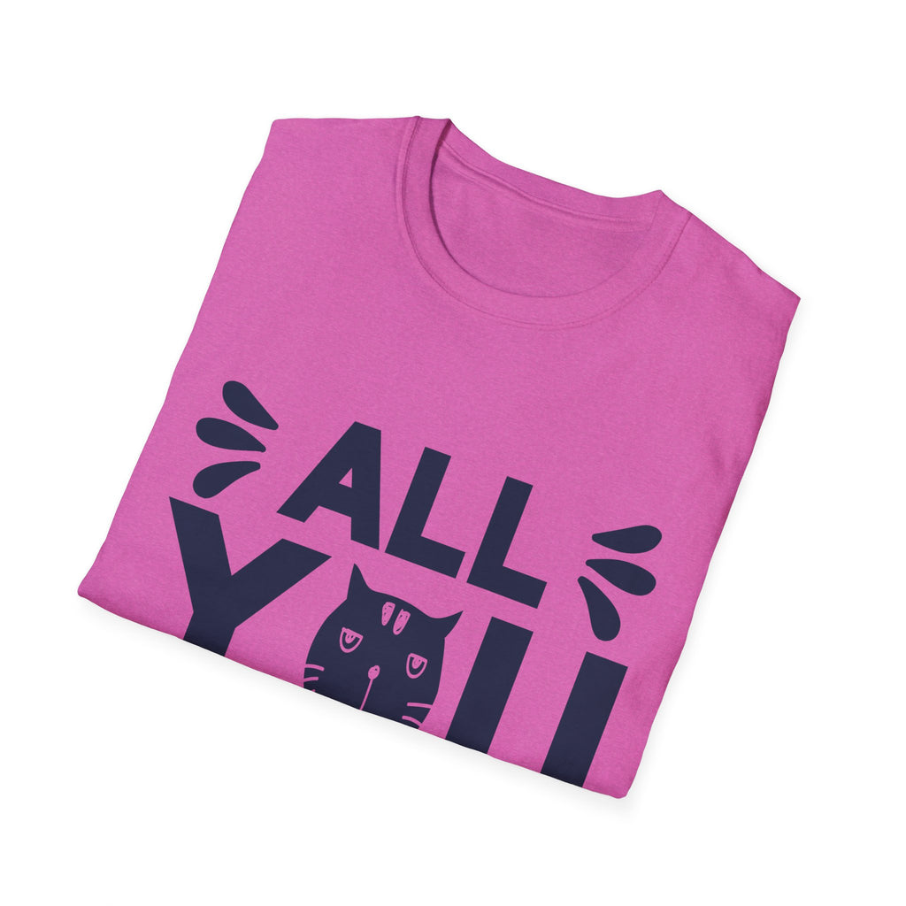 All You Need Is Cat Unisex Softstyle T-Shirt | Cute Cat Lover Tee, Gift for Pet Owners, Funny Cat T-Shirt, Cat-Themed Apparel, Birthday Gift