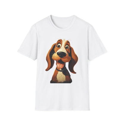 Playful Dog Graphic T-Shirt - Unisex Softstyle Tee for Dog Lovers