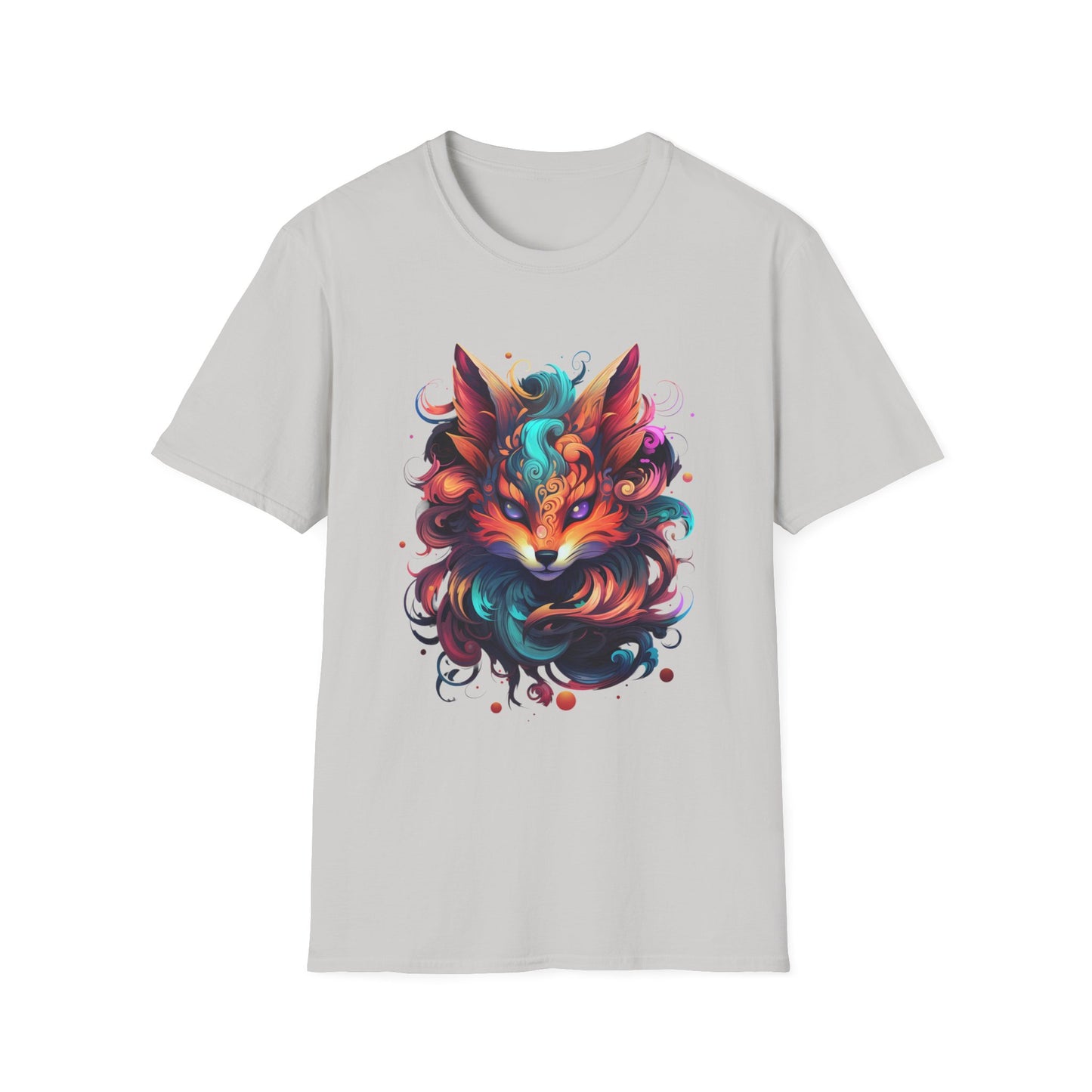 Colorful Fox Illustration Unisex T-Shirt - Vibrant Art Tee