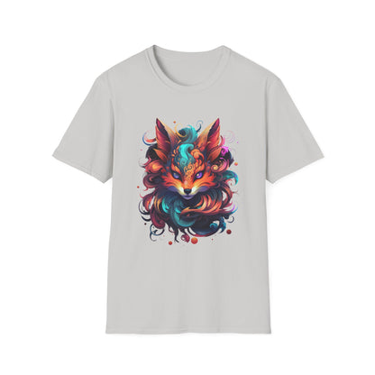 Colorful Fox Illustration Unisex T-Shirt - Vibrant Art Tee