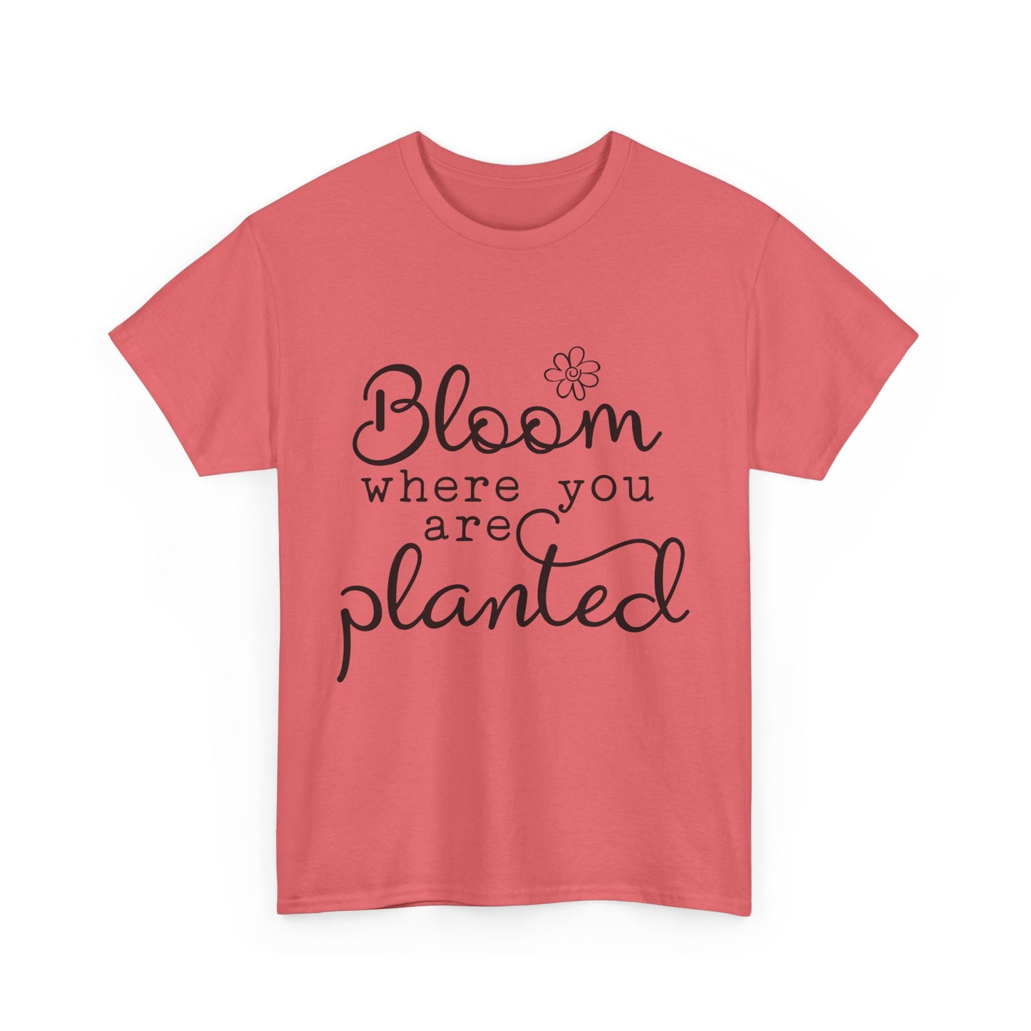 Inspirational Bloom Tee - Unisex Heavy Cotton T-Shirt for Growth Mindset