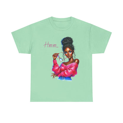 Expressive Aesthetic Tee – 'Hmm...' Design for Trendsetters