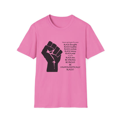 Empowerment Graphic T-Shirt: Unapologetically Black Tee, Activist Shirt, Social Justice Apparel, Inclusive Fashion, Statement Wear