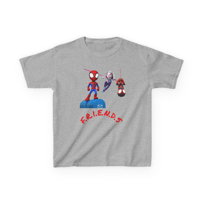 Kids' Friends Spider-Man Tee - Fun & Colorful Cotton T-Shirt for Young Superheroes