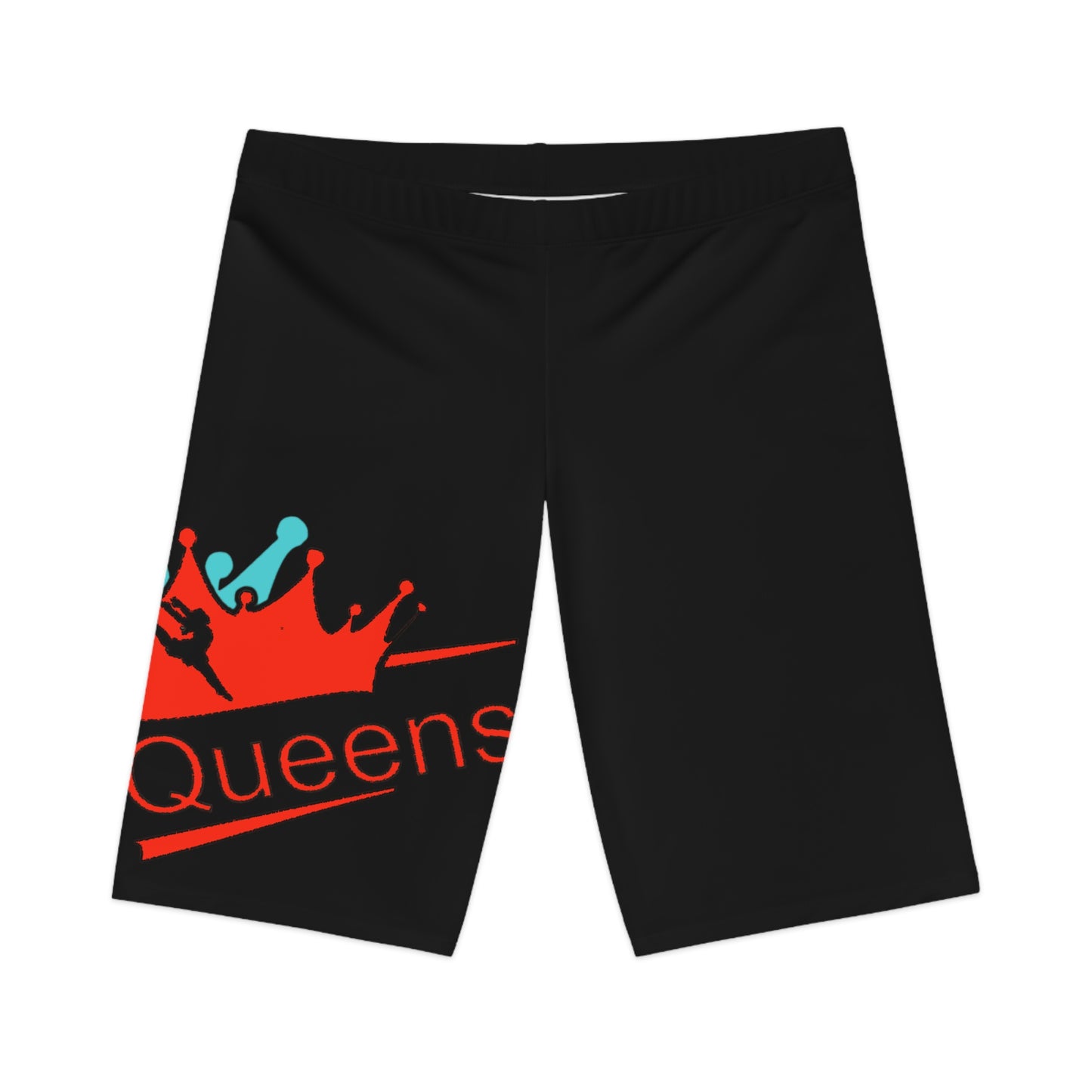 Stylish Women's Bike Shorts | Queens & Royalty Design | Activewear, Gym Shorts, Fitness Fashion, Summer Outfit, Cycling Gear
