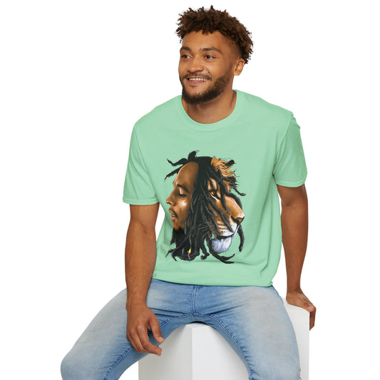 Rasta Lion Unisex Softstyle T-Shirt - Reggae Vibes Inspired Apparel