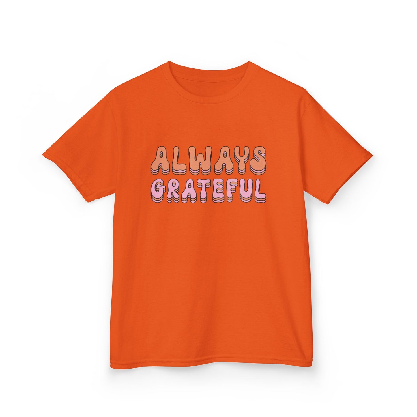 Kids Grateful Tee, Cute Kids Shirt, Positive Vibes T-Shirt, Gratitude Apparel, Gifts for Kids, Everyday Wear, Birthday Gift