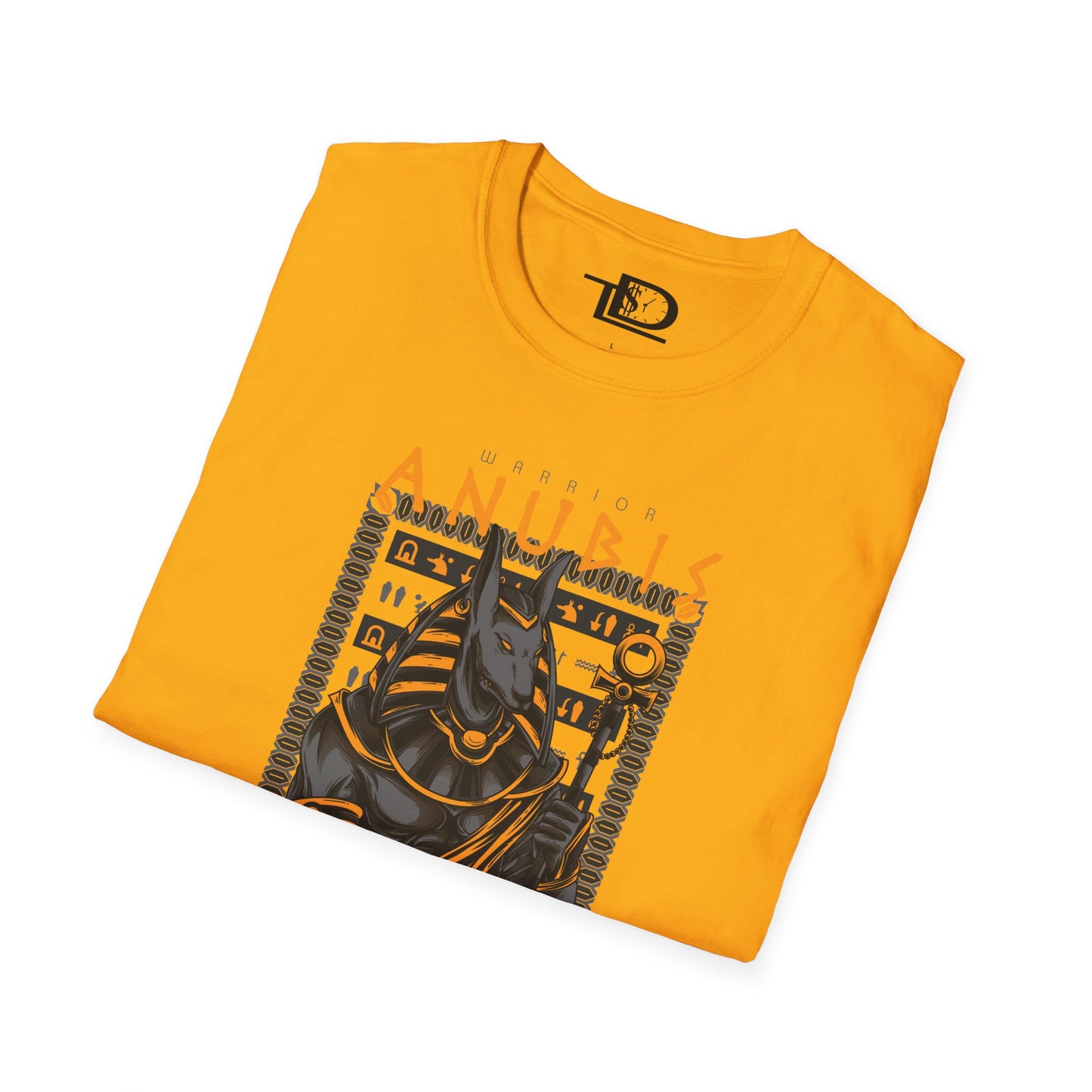 Anubis Unisex Softstyle T-Shirt, Egyptian Mythology Tee, Graphic Tee, Casual Wear for Fans, Gift for Halloween or Birthdays