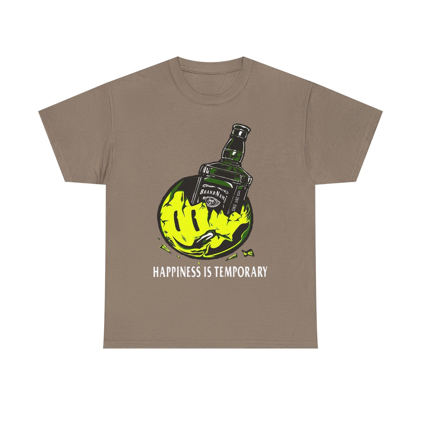 Unisex Heavy Cotton Tee - Eco-Friendly Bold Design with Bottle & Hand Graphic