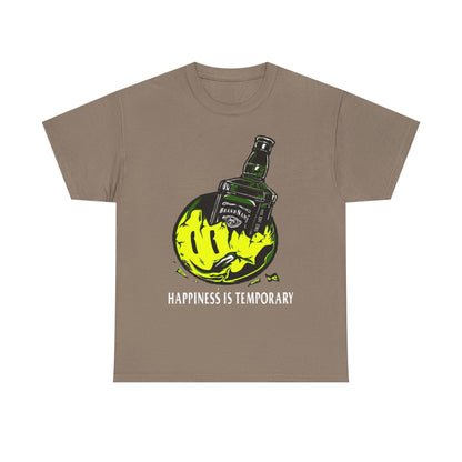 Unisex Heavy Cotton Tee - Eco-Friendly Bold Design with Bottle & Hand Graphic