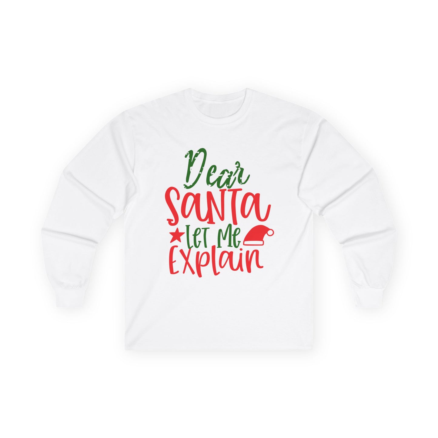 Unisex Holiday Long Sleeve Tee - Perfect for Christmas, Family Gatherings, Fun Gift, Cozy Winter Wear, Dear Santa Design