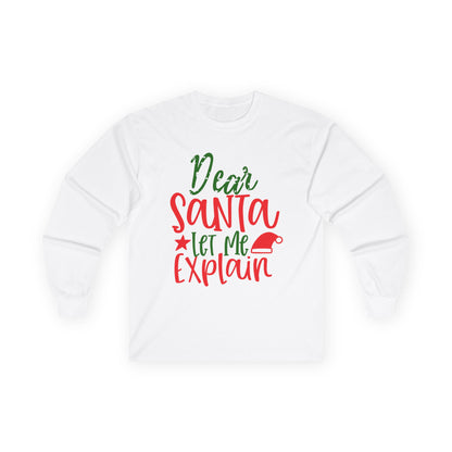 Unisex Holiday Long Sleeve Tee - Perfect for Christmas, Family Gatherings, Fun Gift, Cozy Winter Wear, Dear Santa Design