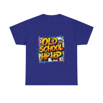 Old School Hip Hop Unisex Heavy Cotton Tee, Retro Streetwear Shirt, Gift for Music Lovers, Vintage Hip Hop Apparel, Cool Graphic Tee