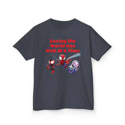 Kids Superhero Tee - Saving the World One Web At A Time