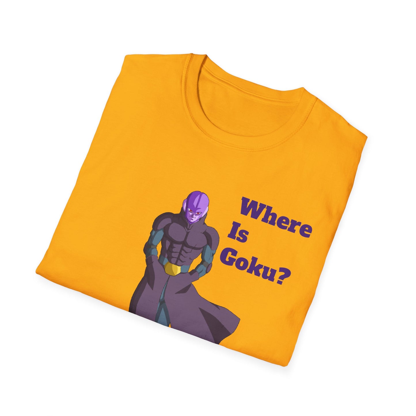 Where Is Goku? Unisex Softstyle T-Shirt for Anime Fans