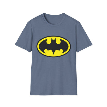 Batman Logo Unisex Softstyle T-Shirt | Fun Graphic Tee for Fans | Perfect Gift for Birthdays, Comic Con, Halloween
