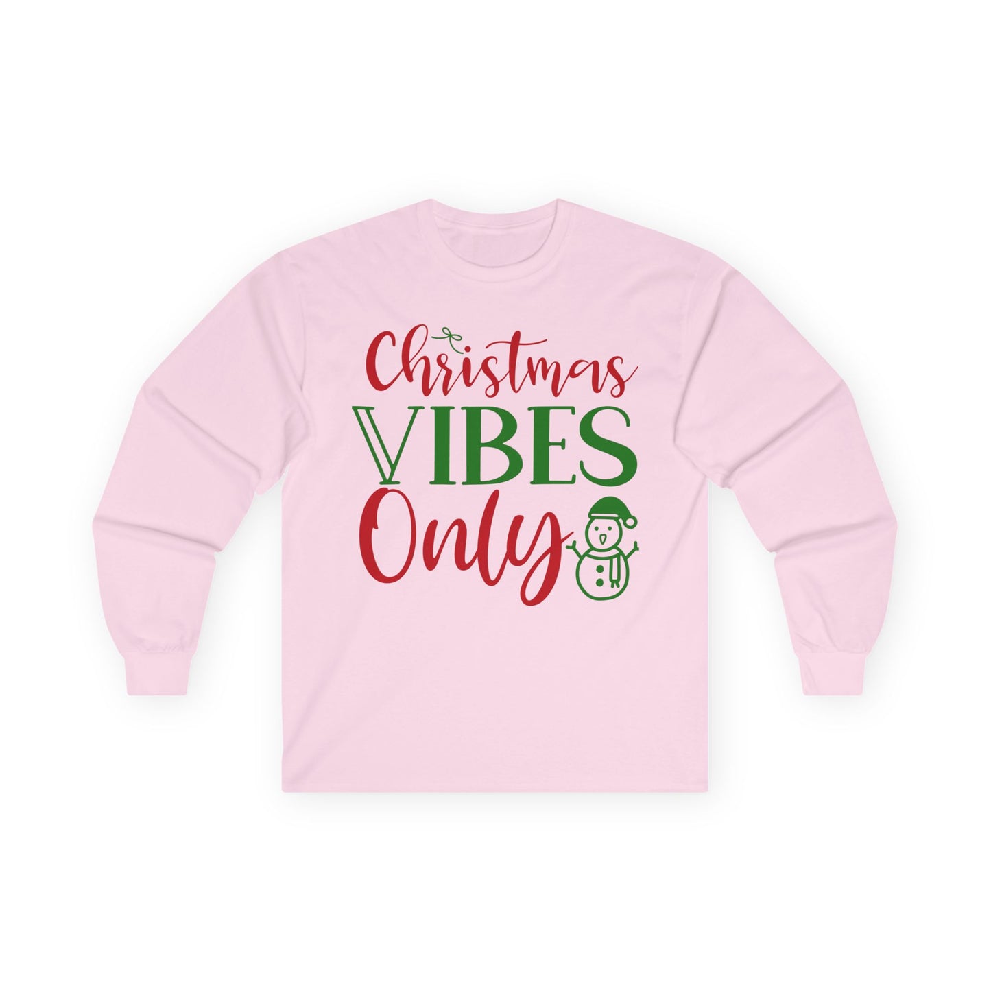 Christmas Vibes Long Sleeve Tee, Holiday Apparel, Unisex Tee, Festive Shirt, Winter Wear, Christmas Gift, Seasonal Fashion