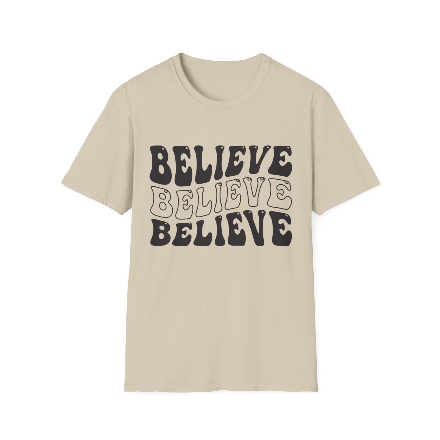 Believe Graphic Tee - Unisex Softstyle T-Shirt, Inspirational Shirt, Motivational Gift, Casual Wear, Everyday Style