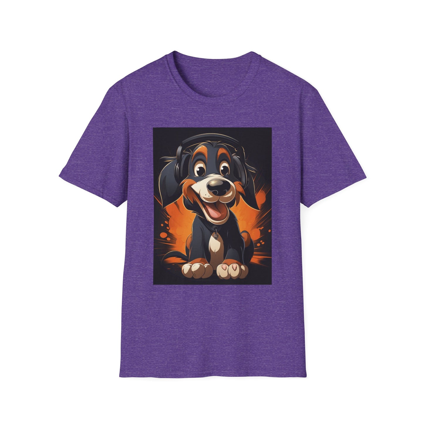 Happy Dog Graphic Unisex Softstyle T-Shirt - Perfect for Dog Lovers