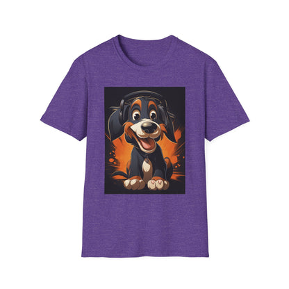 Happy Dog Graphic Unisex Softstyle T-Shirt - Perfect for Dog Lovers
