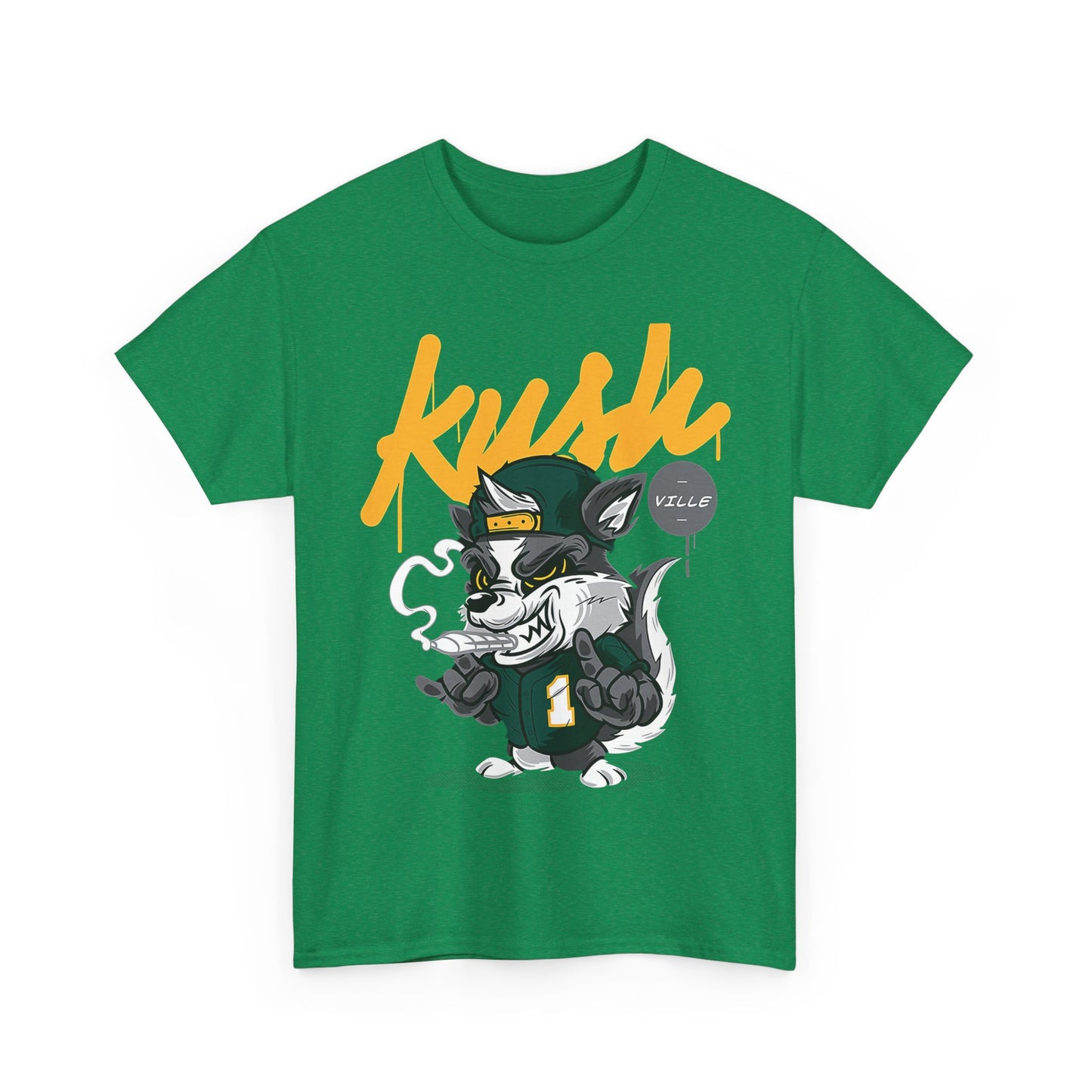 Kush Vibe Unisex Heavy Cotton Tee - Trendy Streetwear Graphic T-Shirt