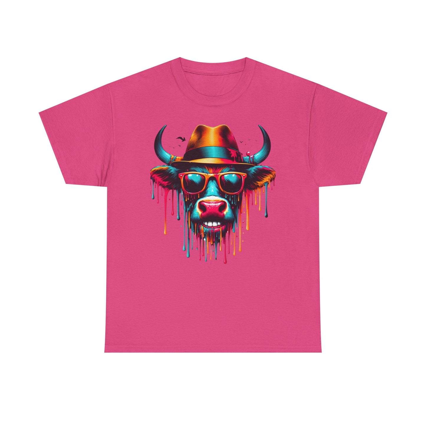 Cool Cow Graphic Unisex Heavy Cotton Tee - Fun Party T-Shirt