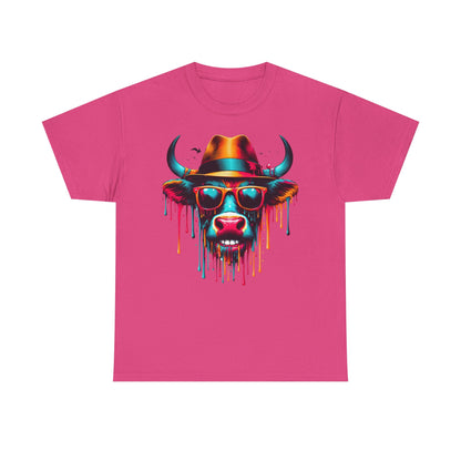 Cool Cow Graphic Unisex Heavy Cotton Tee - Fun Party T-Shirt