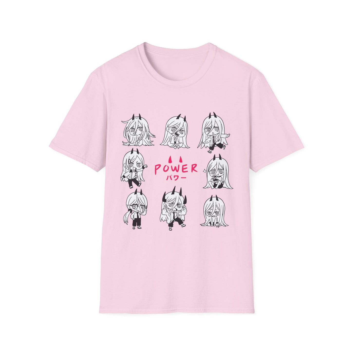 Graphic Anime T-Shirt - 'Power' Design, Unisex Tee for Anime Lovers, Gift for Birthdays & Holidays, Casual Wear, Fun Graphic Shirt