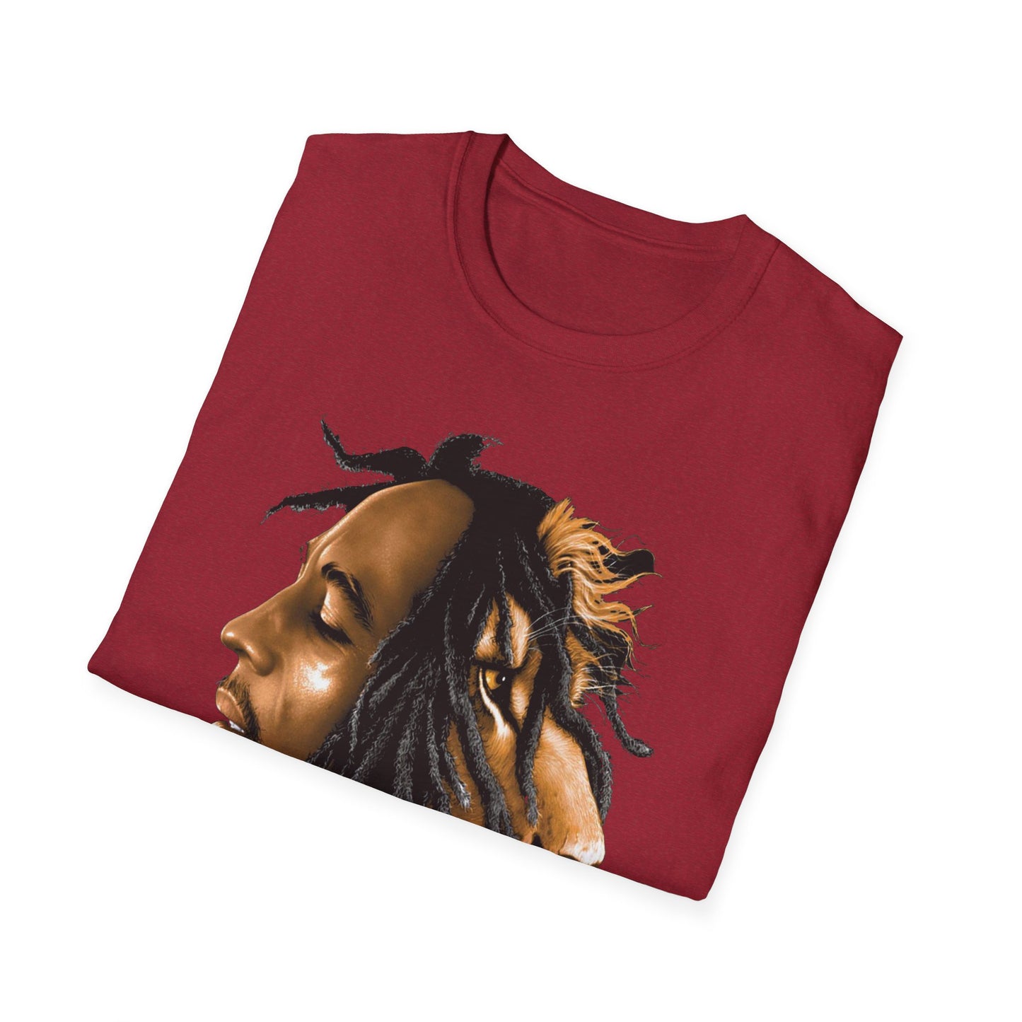 Rasta Lion Unisex Softstyle T-Shirt - Reggae Vibes Inspired Apparel