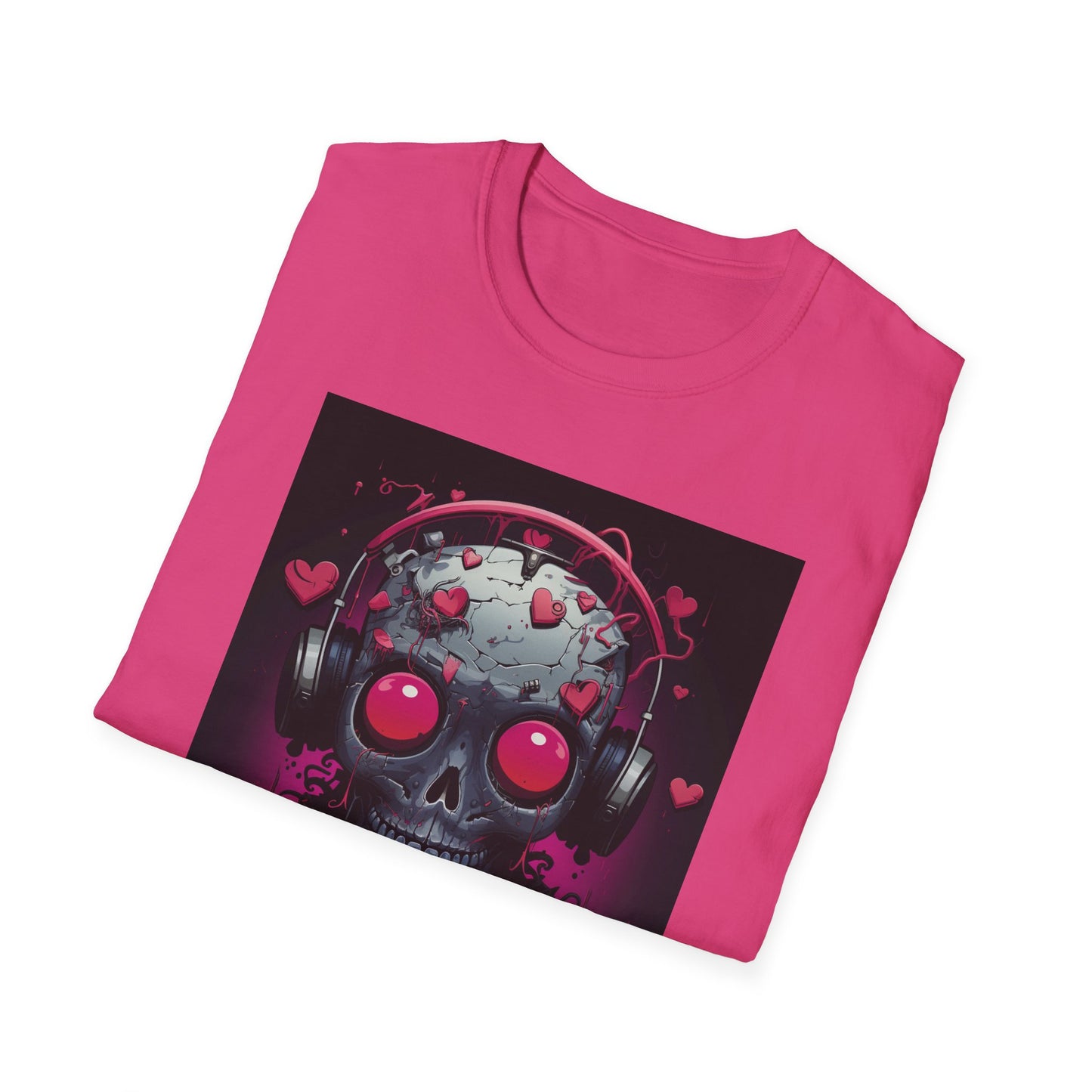 Edgy Skull Graphic T-Shirt with Headphones