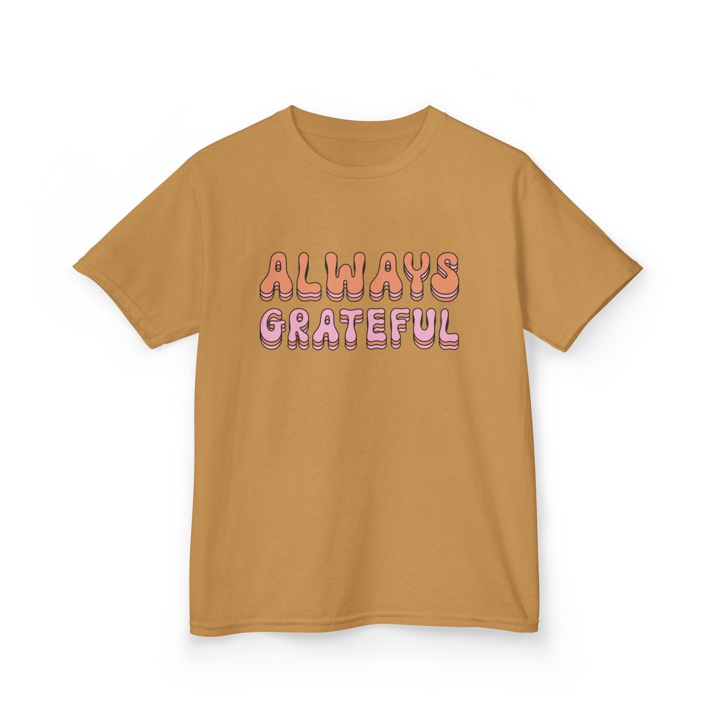 Kids Grateful Tee, Cute Kids Shirt, Positive Vibes T-Shirt, Gratitude Apparel, Gifts for Kids, Everyday Wear, Birthday Gift
