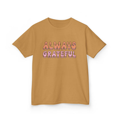 Kids Grateful Tee, Cute Kids Shirt, Positive Vibes T-Shirt, Gratitude Apparel, Gifts for Kids, Everyday Wear, Birthday Gift