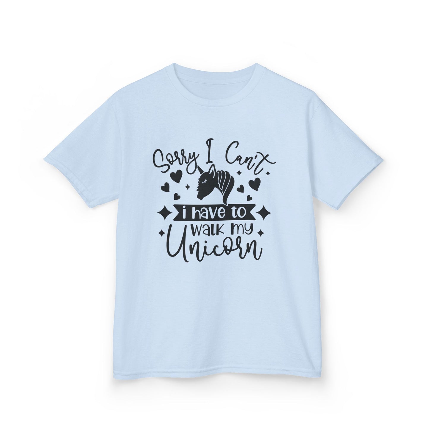 Funny Kids Unicorn Tee - "Sorry I Can't, I Have to Walk My Unicorn"