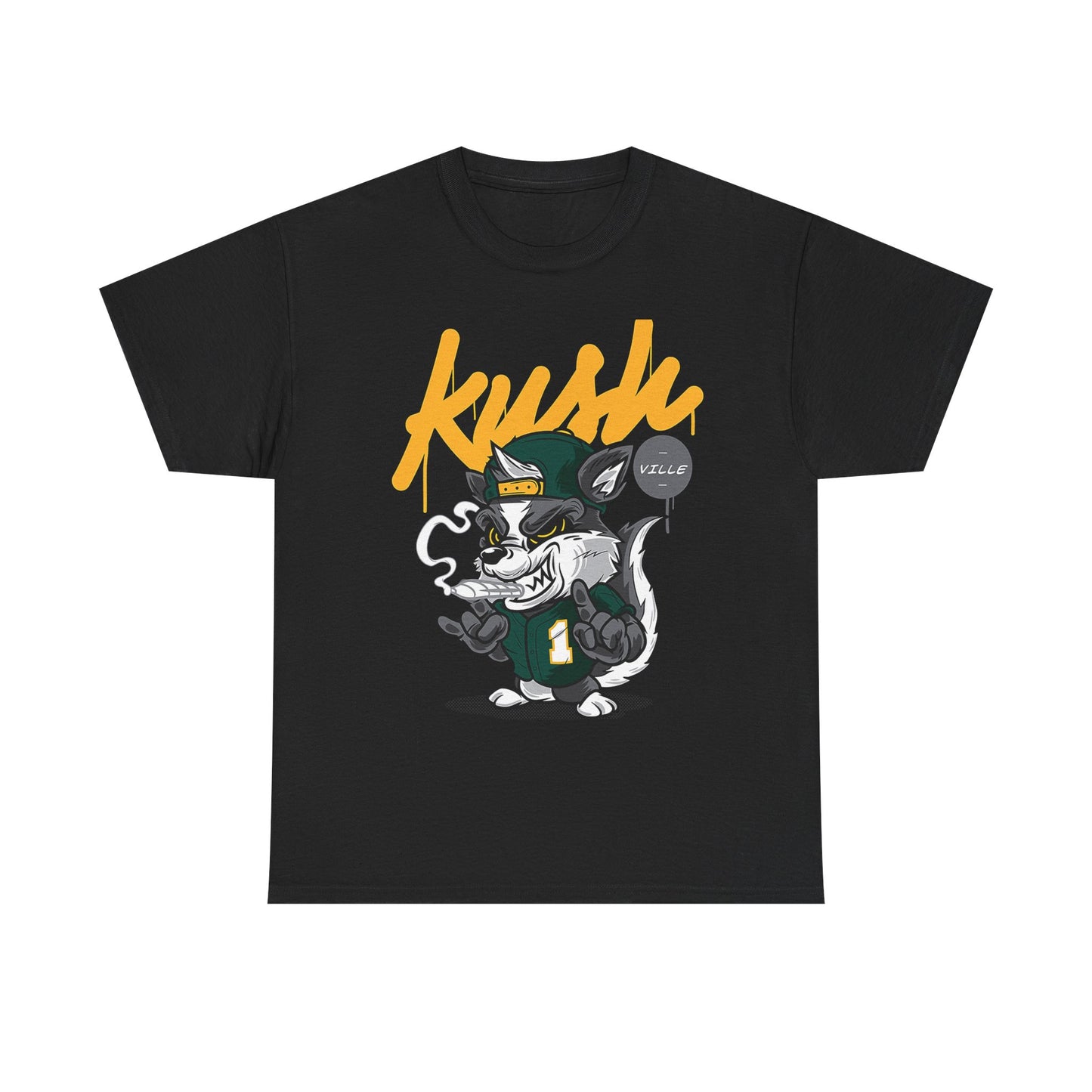 Kush Vibe Unisex Heavy Cotton Tee - Trendy Streetwear Graphic T-Shirt