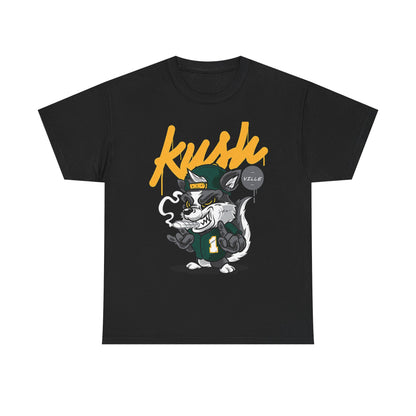 Kush Vibe Unisex Heavy Cotton Tee - Trendy Streetwear Graphic T-Shirt