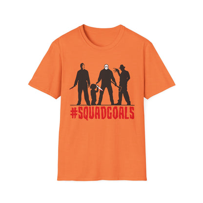 Squad Goals Unisex T-Shirt, Funny Graphic Tee, Group Friend Shirt, Movie Night Outfit, Halloween Costume Top, Gifting for Friends