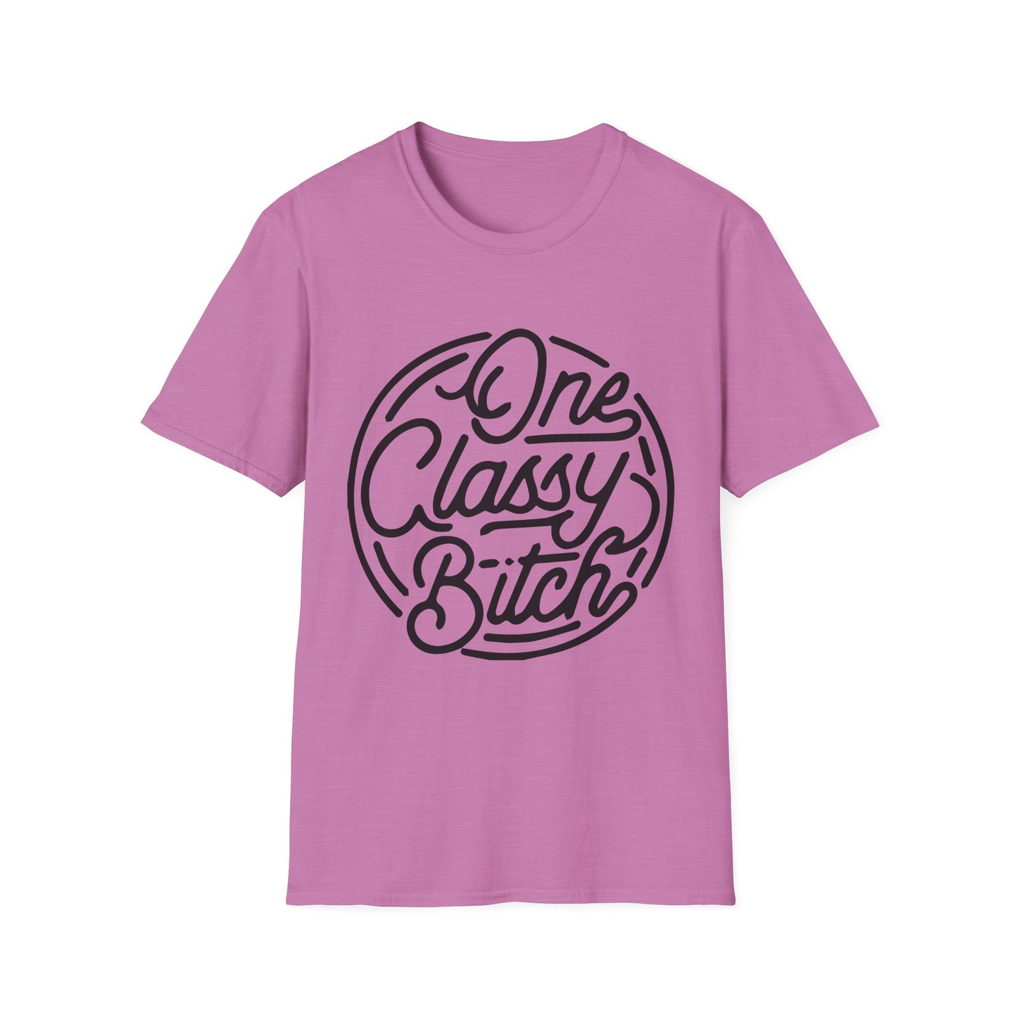 One Classy Bitch Unisex Softstyle T-Shirt - Chic and Playful Statement Tee
